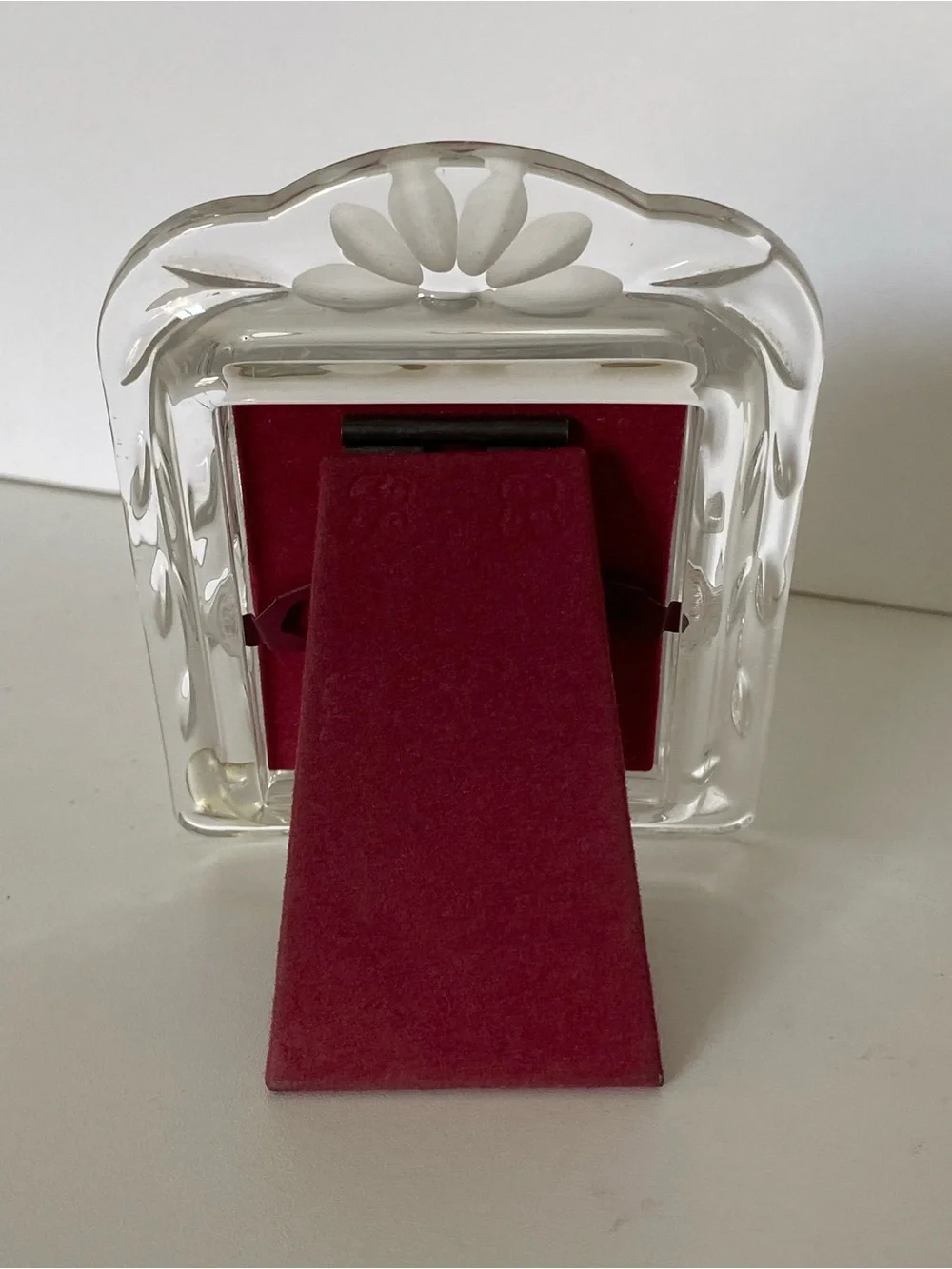 Vintage Princess House Heritage picture frame lead crystal Romance New  3 X 2.5”